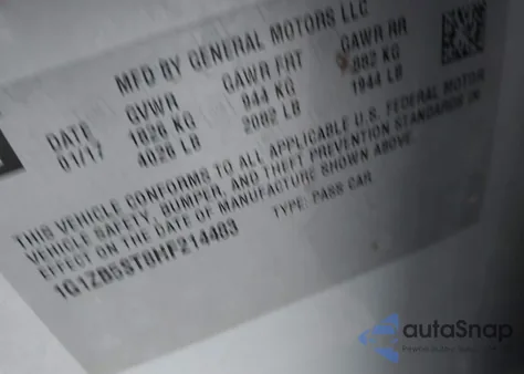 2017 Chevrolet Malibu Ls from USA, damaged, VIN 1G1ZB5ST8HF214483